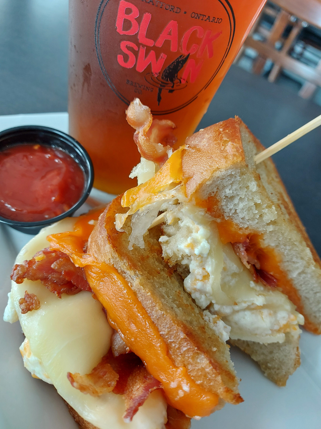 53 North Ultimate grilled cheese. Available in the 53 North Restaurant and is a stop on Bacon & Ale Trail.
Join us at 53 North Stratford Restaurant!